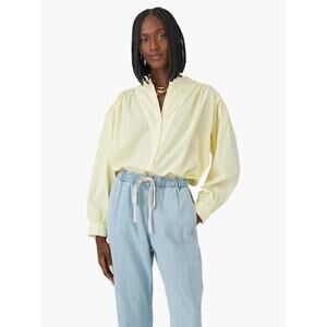Xirena Poe Button Up Cotton Poplin Shirt Sunglow Size Small